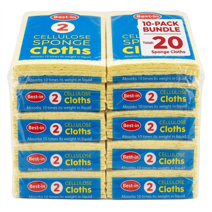 2pk × 10 Bestin Cellulose Sponge Cloth - Bulk