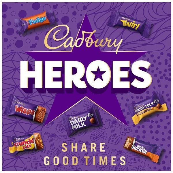 475g Cadbury Heroes Chocolate Assortment Tub British Sweets Gift Box Pack