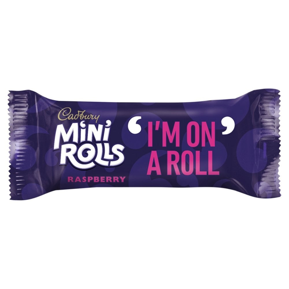 5pk × 12 Cadbury Milk Chocolate & Raspberry Mini Rolls Cakes Variety Pack - 12