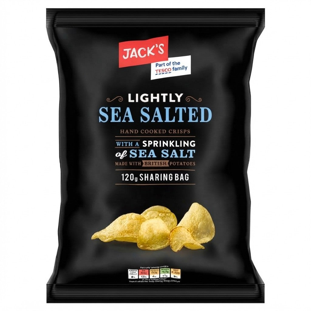 16x 120g Jack's Lightly Sea Salted Hand Cooked Crisps