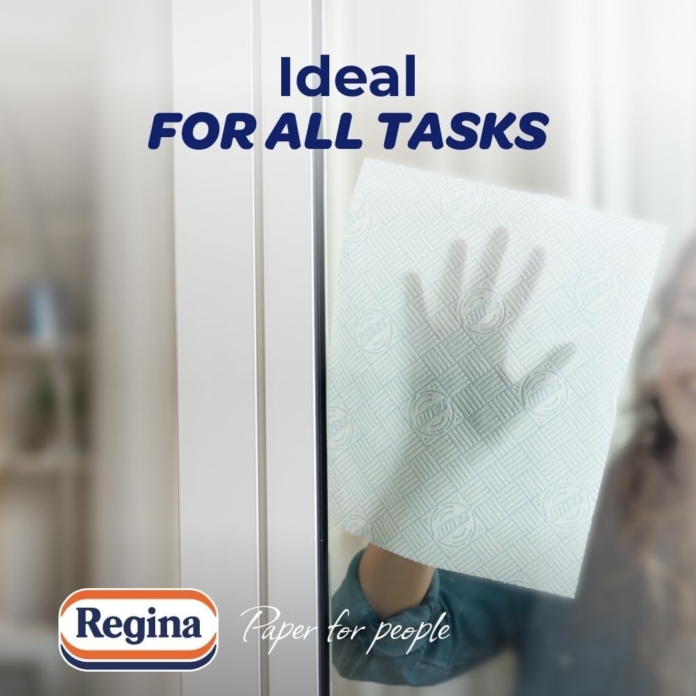 2Roll × 4 Regina Blitz Kitchen Roll Extra Large Paper Towel 3 Ply Absorbent Bulk