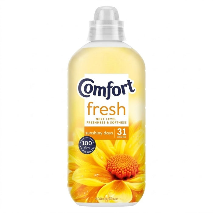 8 Pack 930ml Comfort Fresh Sunshiny Days Fabric Conditioner Softener 248 Washes
