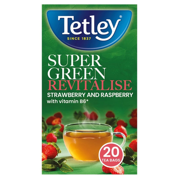 Tetley Super Green & Super Fruits Tea Bags 20s x 8 Multipack Bundle