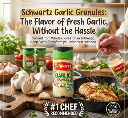 50g × 6 Schwartz Garlic Granules Dried Garlic Spice Seasoning Pantry Essential