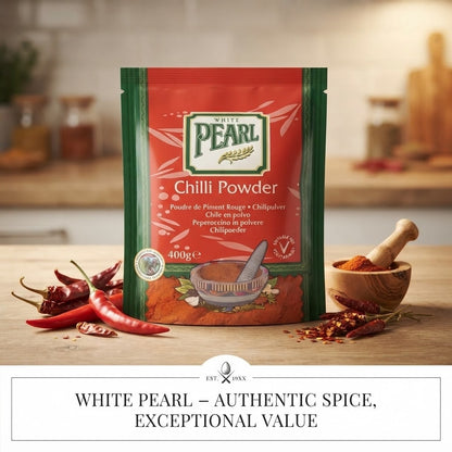 400g x 100 White Pearl Chilli Powder Bulk Pack | Selected for Quality&Vegetarian
