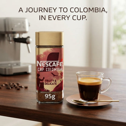 6x Nescafe Cap Colombia Instant Coffee 95g Jars Fruity & Delicate Bulk Lot