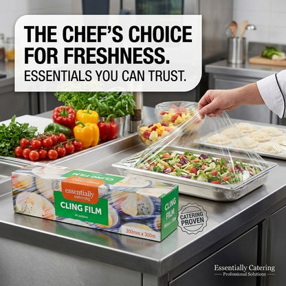 6 Box Rolls Batleys Catering All Purpose Cling Film 300mm x 300m Bulk Wholesale