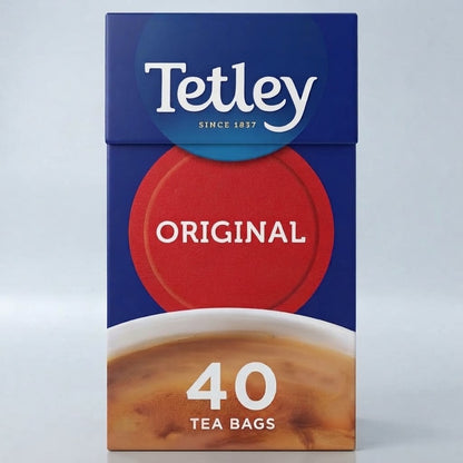 40 Tea Bags 125g Pack of 6 Tetley Original Tea Bags  Bulk Buy Everyday Black Tea