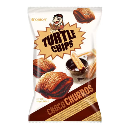 481g Orion Turtle Chips Choco Churros | Rich Chocolate & Cinnamon Multi-Layer