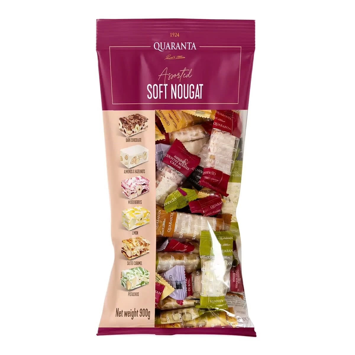 900g Quaranta Assorted Italian Soft Nougat Mini Bars