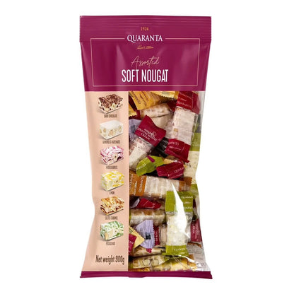 900g Quaranta Assorted Italian Soft Nougat Mini Bars