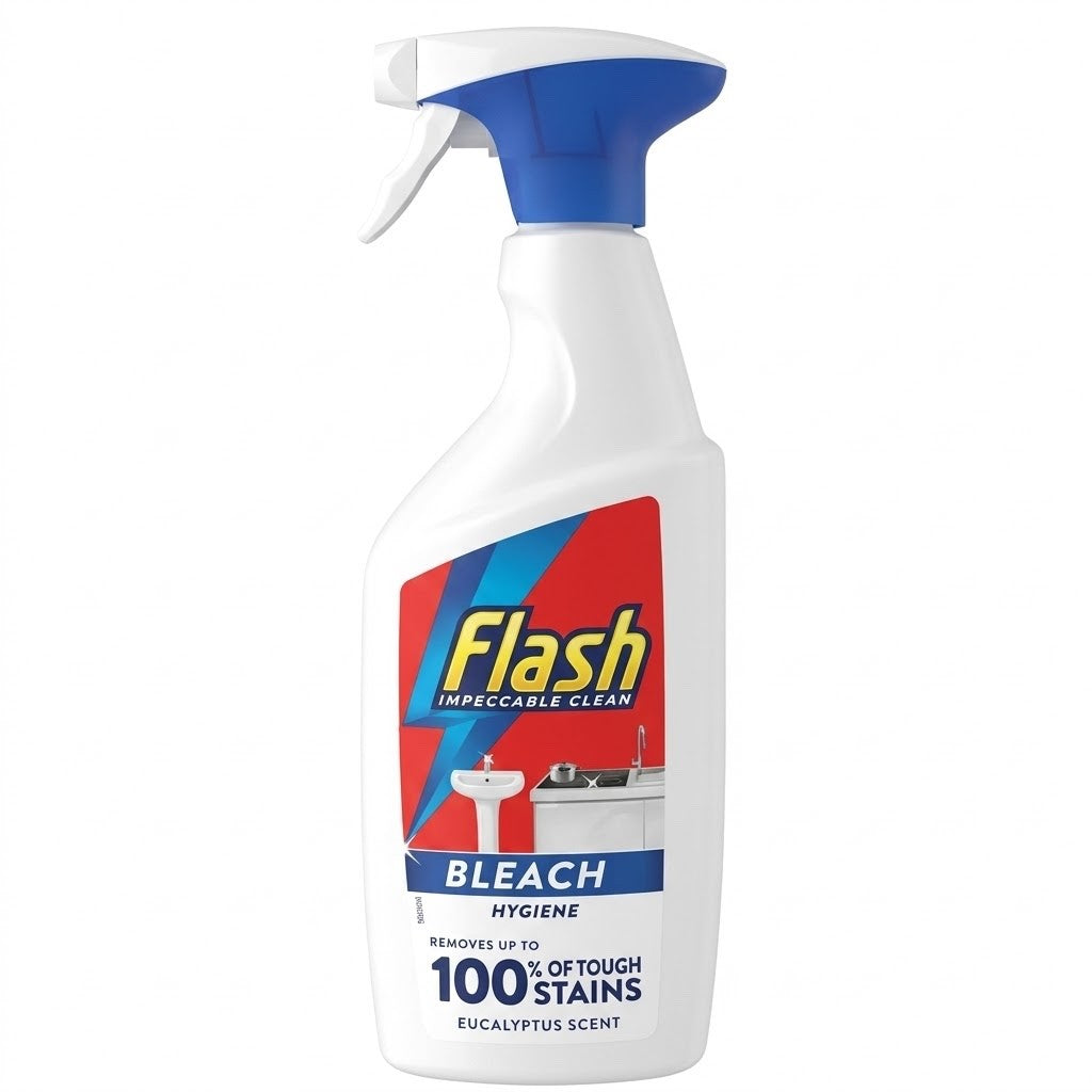 500ml × 10 Flash Spray Bleach Eucalyptus Scent Multi Surface Hygiene Cleaner