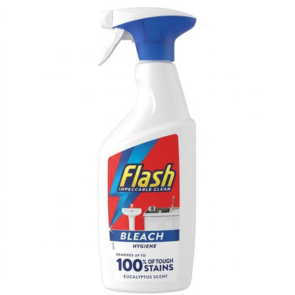 500ml × 10 Flash Spray Bleach Eucalyptus Scent Multi Surface Hygiene Cleaner