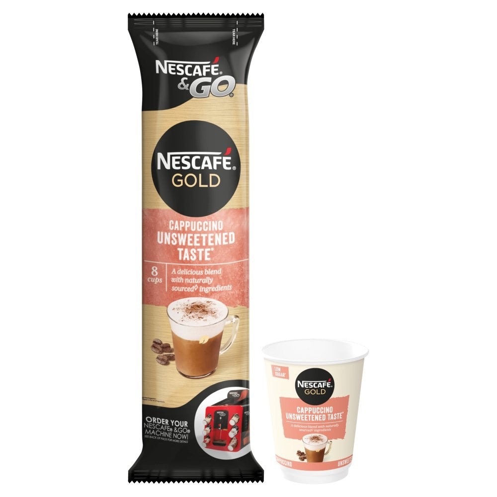 8s x 12 (Multipack) Nescafé & Go Cappuccino / Latte Refill Sachets Bulk Buy