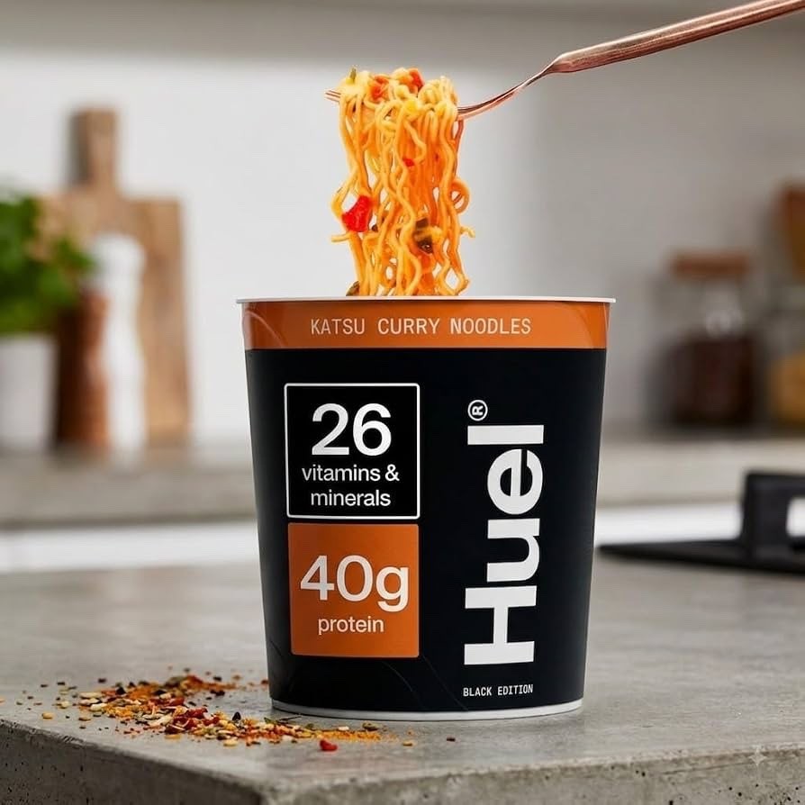 6 Packs Huel Katsu Curry & Lite Chicken Instant Noodles 100g & 64g x 6 Multipack