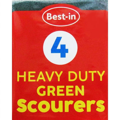 4pk × 10 Bestin Heavy duty Green Scourer - Bulk Pack