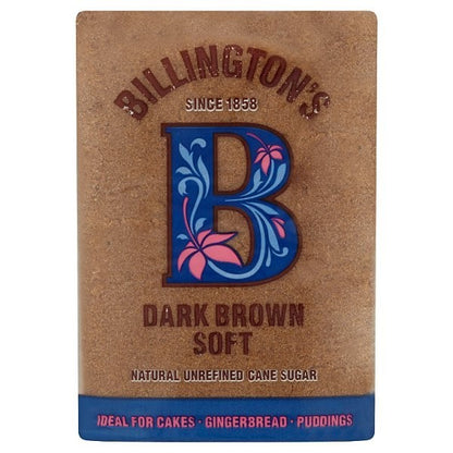 10 x 500g Billington's Natural Unrefined Cane Sugar Dark Light Brown Soft Baking