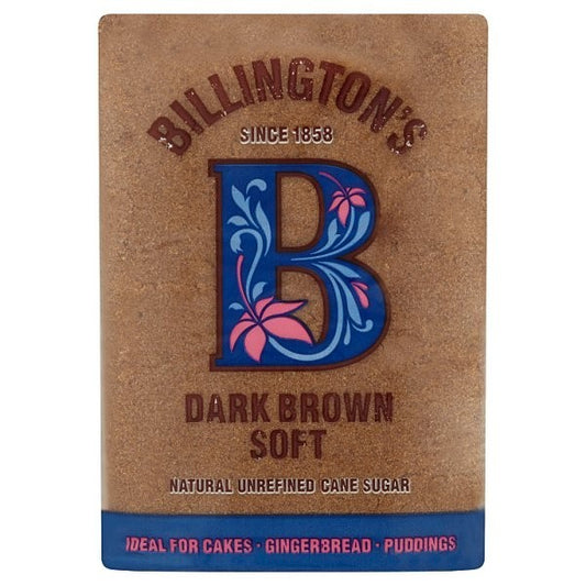 10 x 500g Billington's Natural Unrefined Cane Sugar Dark Light Brown Soft Baking