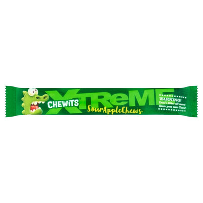 34g x 24 Pack Sour Apple Chewy Sweets Fizzy Fruity Candy Vegetarian