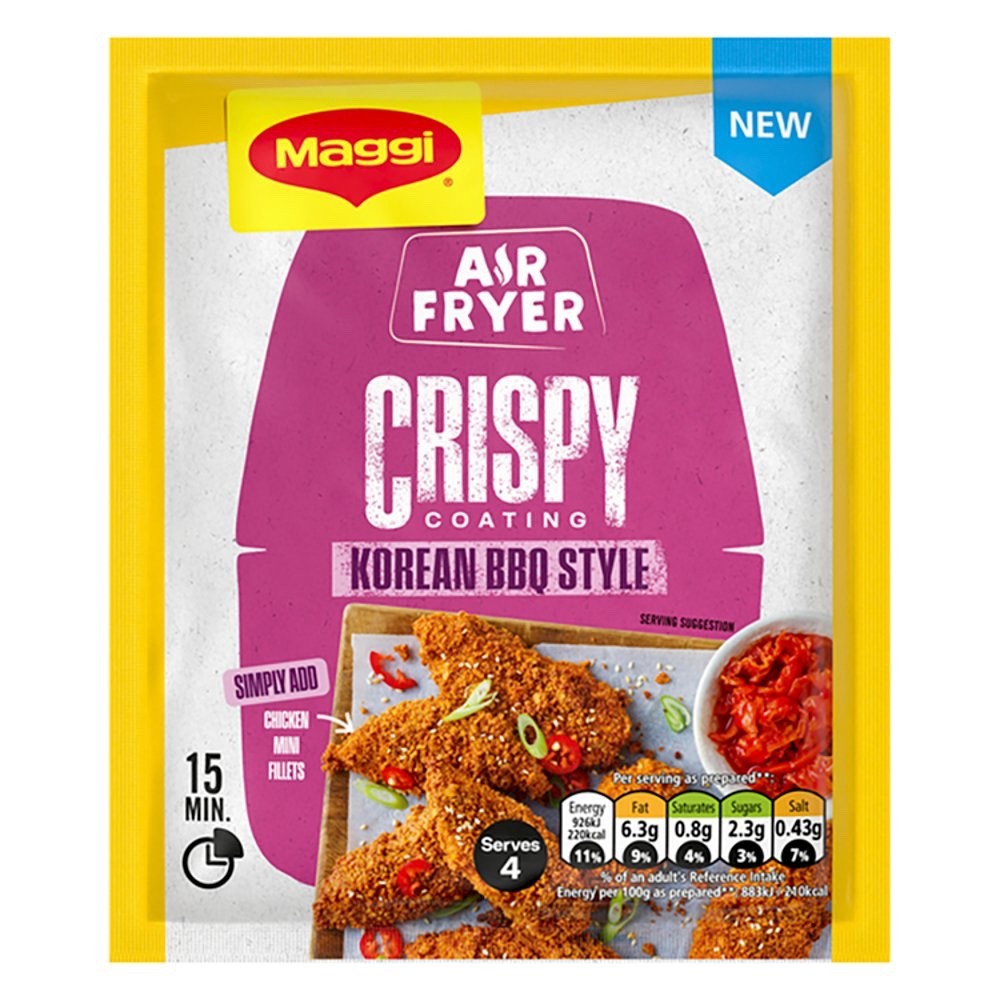 12x 70g (840g) Maggi Air Fryer Crispy Korean BBQ Seasoning Mix – Chicken Coating