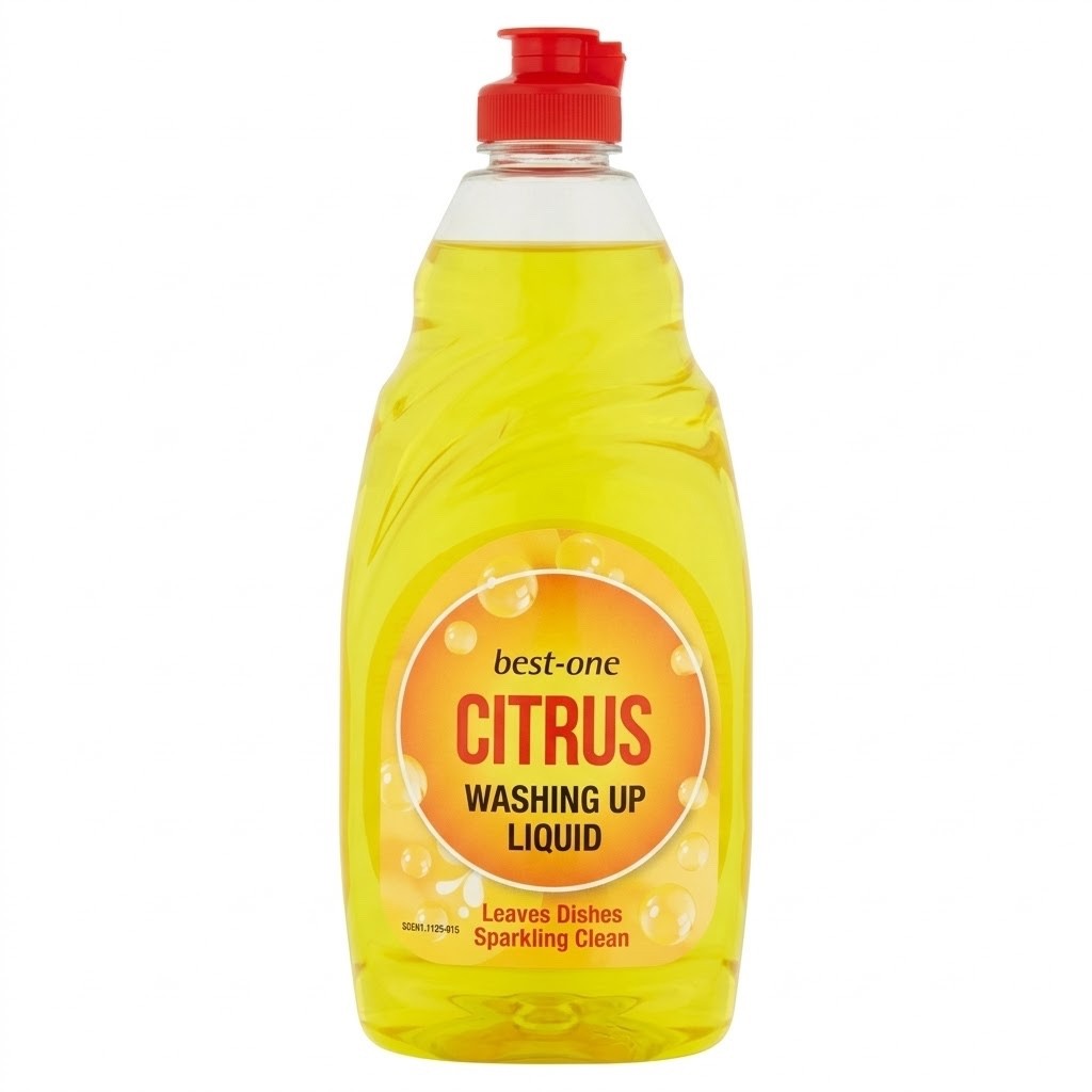 500ml x 8 Bestin Citrus Washing Up Liquid Yellow Detergent