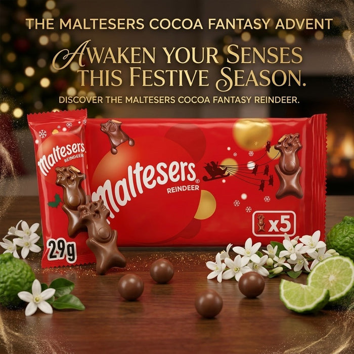 5 x 29g Maltesers Reindeer Milk Chocolate Multipack Case of 10 Bulk Festive Sa