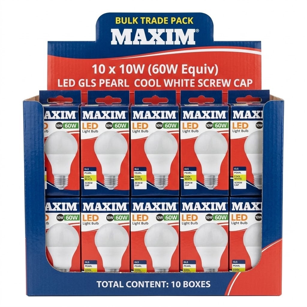 Maxim LED GLS Light Bulb ES E27 60W Equivalent Warm White 230V