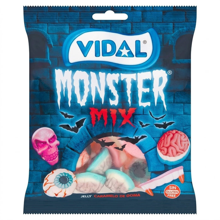 20x Pack 150g Vidal Monster Mix Gluten Free Halloween Spooky Jelly Gummy Sweet