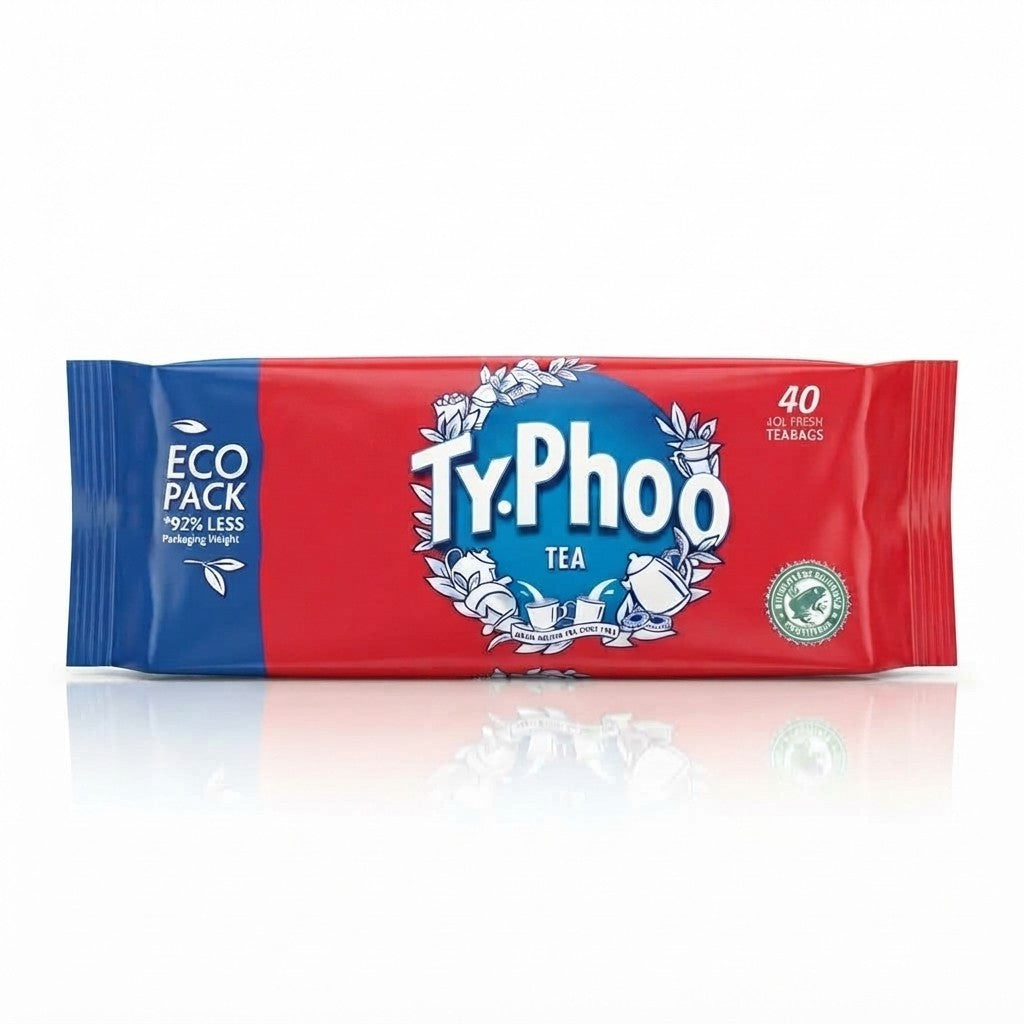 40s 12 Pack Bundle Total 480 BagsTyphoo Eco Refill Tea Bags Black Tea