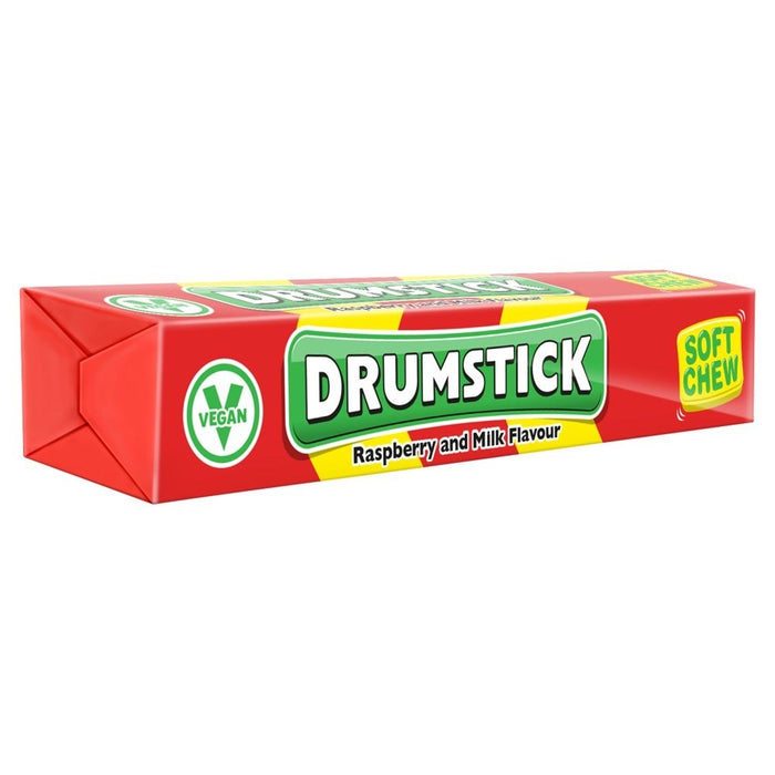 43g x 36 Swizzels Drumstick Vegan Soft Chew Bar Raspberry & Milk Flavour Sweets