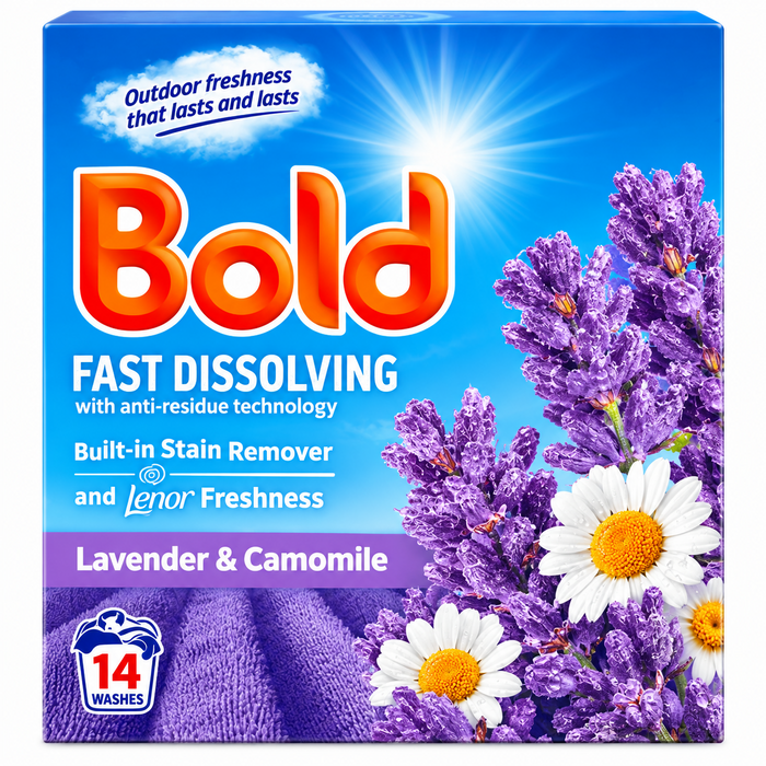 700g × 6 Bold Laundry Detergent Powder 14 Washes Bio Washing Powder with Outdoor