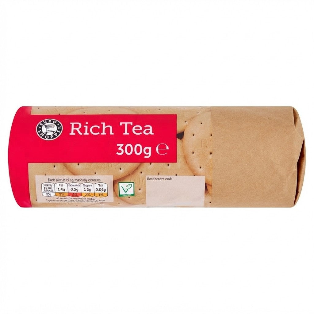 18x 300g Euro Shopper Rich Tea Biscuits Tea Time Snacks