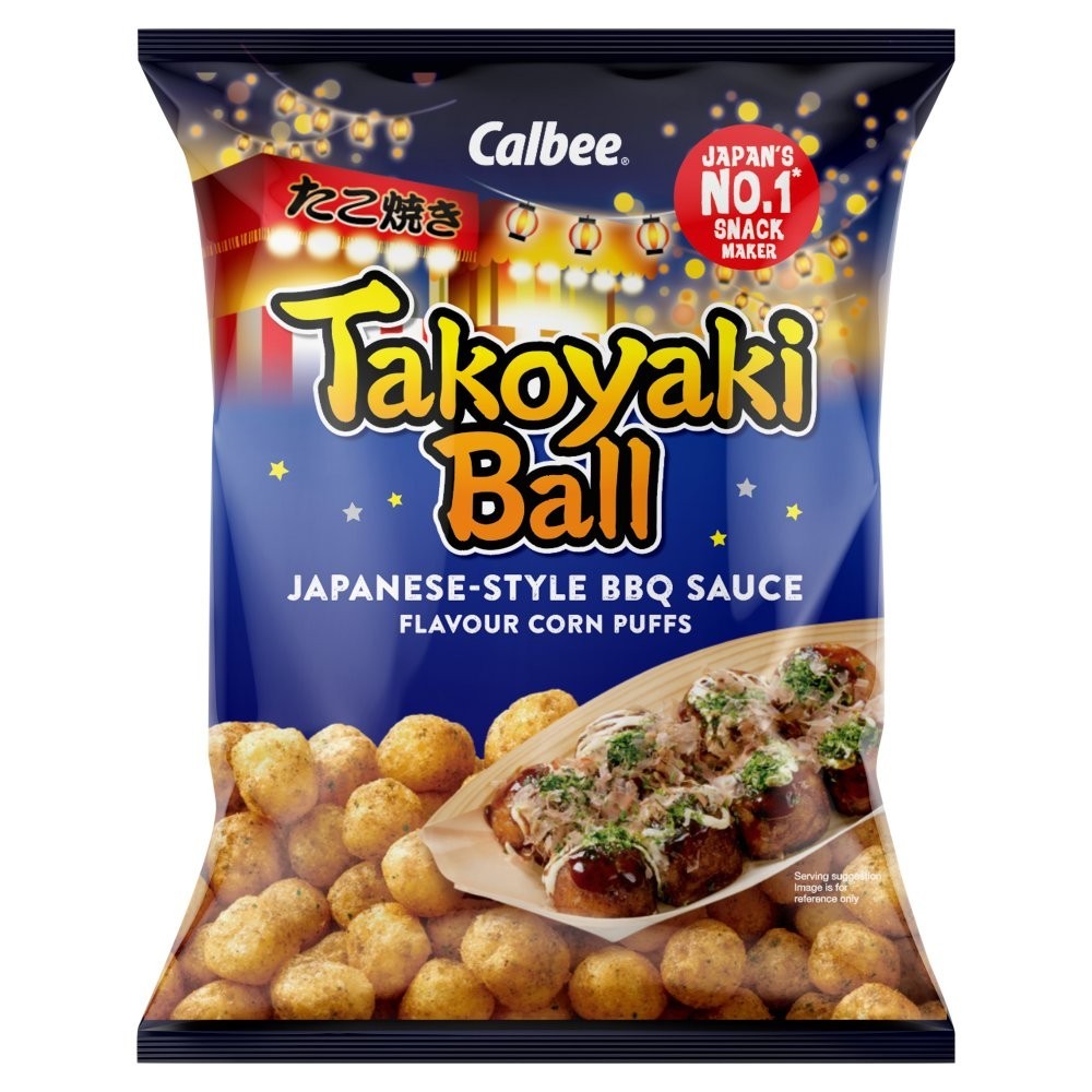 8x 75g Calbee Takoyaki Ball Japanese BBQ Corn Puffs