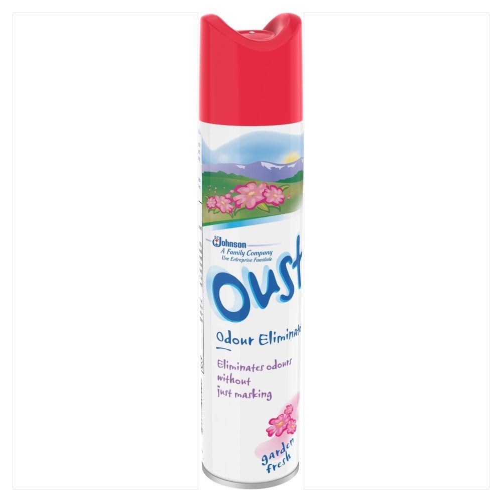 12 x 300ml | Oust Odour Eliminator Aerosol Garden Fresh Air Freshener Bulk Pack