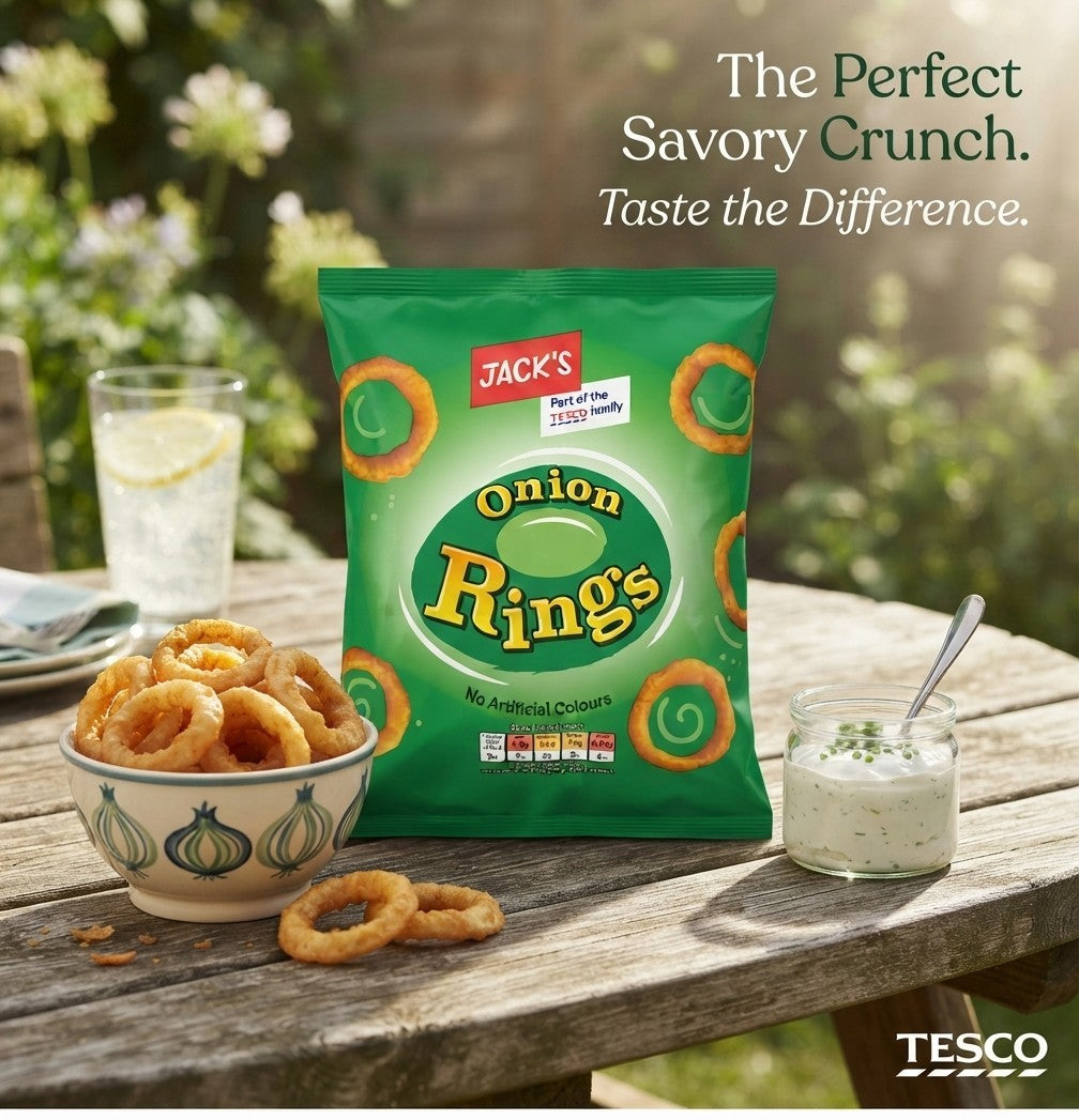 18x 60g Jack's Onion Rings Savoury Snacks Crispy Onion Flavoured