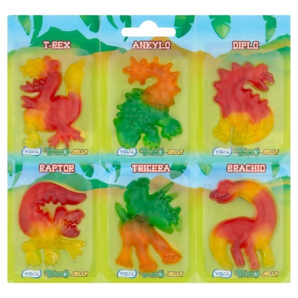 11 x 11g Vidal Dino Jelly Dinosaur Fruity Gummy Sweets Candy Kid Party Bag Treat