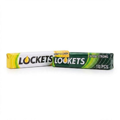 Lockets Honey & Lemon & Extra Strong Menthol Cough Sweets Lozenges 43g x 20 Pack