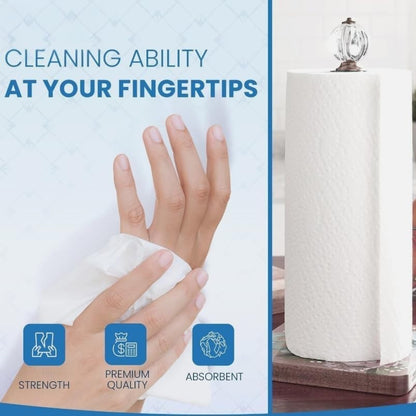6 Pack Bestin Jumbo Kitchen Roll Towel 2 Ply White Extra Absorbent