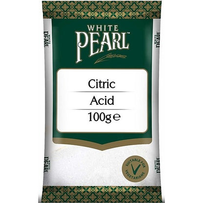 100g x 12 Pack White Pearl Citric Acid 100g Bulk Baking Cooking Pickling Preserv
