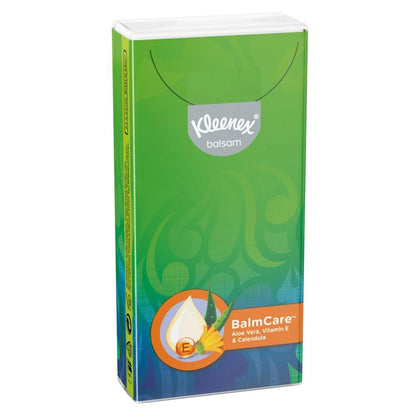 18 Pack Kleenex Balsam Pocket Tissues Soft 4 Ply Balm Handkerchiefs Bulk 9s X 18
