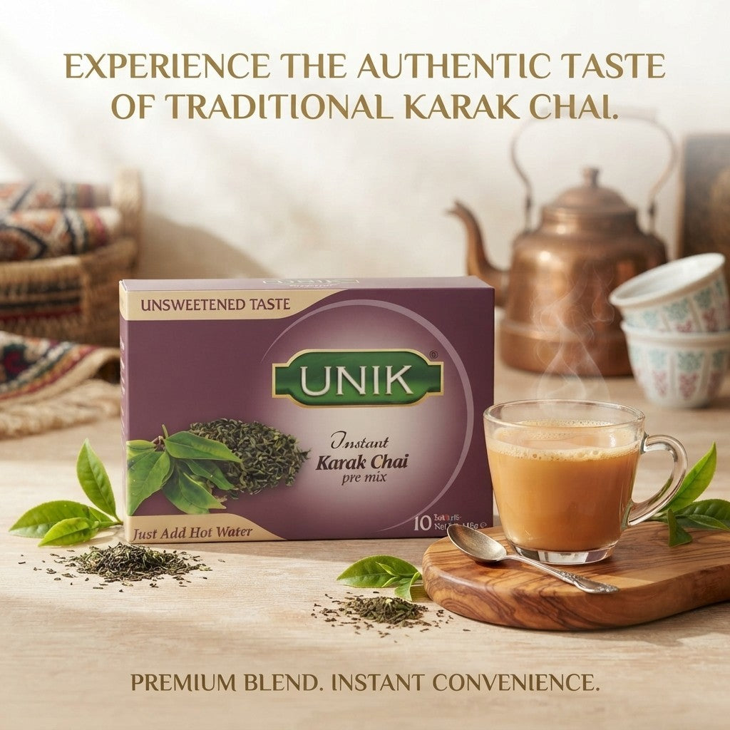 5x Unik 140g Unsweetened Karak Tea Premix 10 Sachets