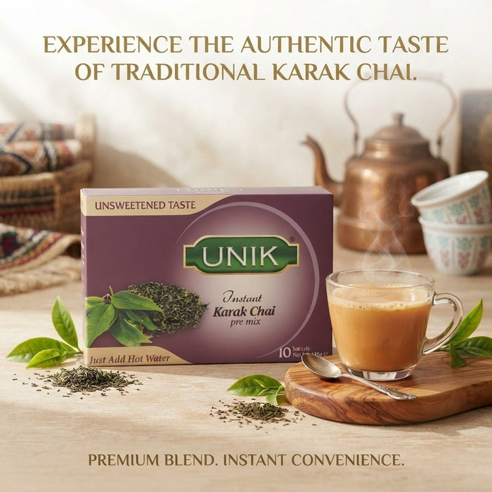 5x Unik 140g Unsweetened Karak Tea Premix 10 Sachets