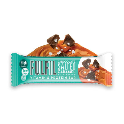 15 x 55g Fulfil Chocolate Salted Caramel Protein Bars Low Sugar 20g Protein