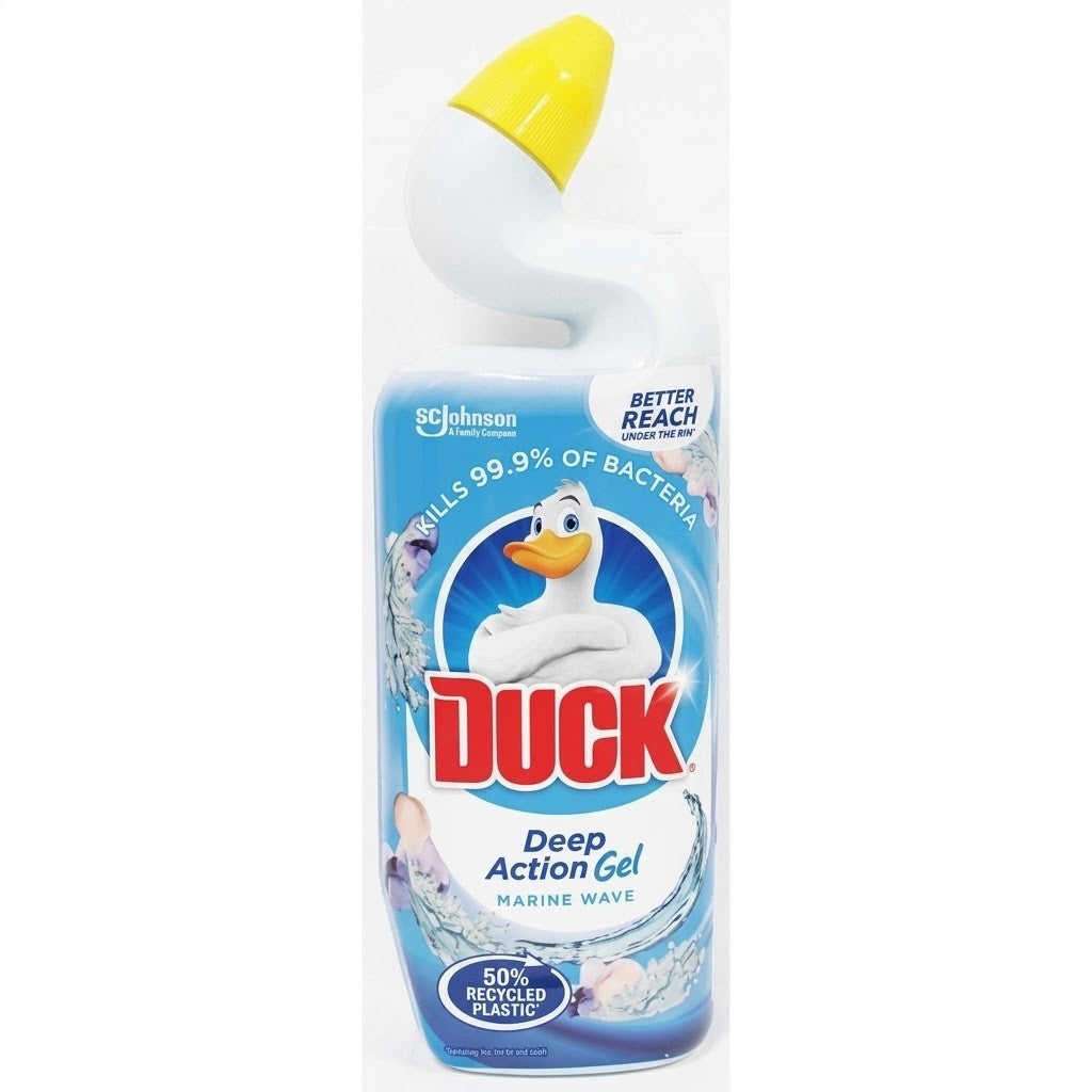 750ml × 8 Duck Deep Action Gel Toilet Cleaner – Marine Wave