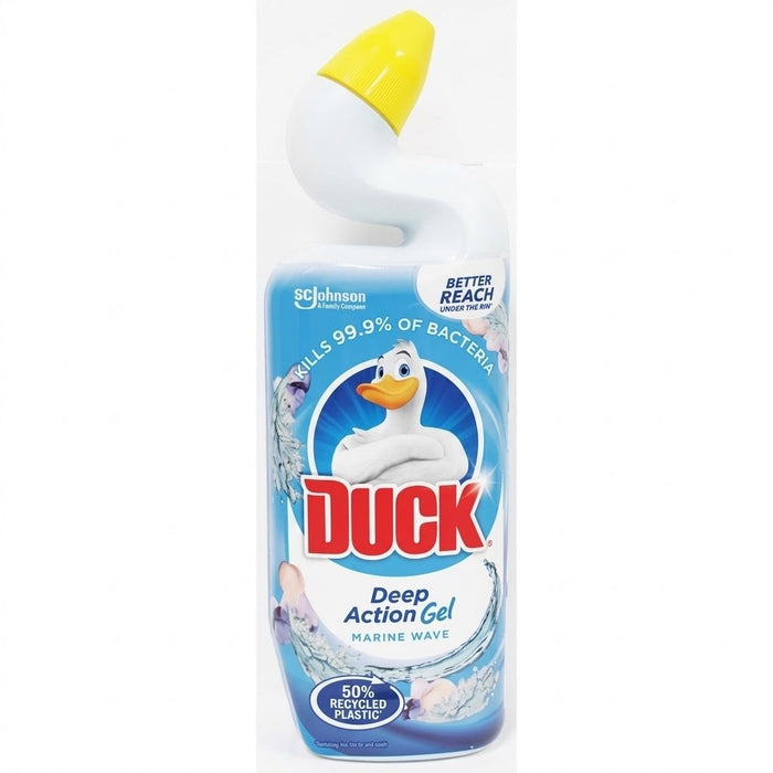 750ml × 8 Duck Deep Action Gel Toilet Cleaner – Marine Wave
