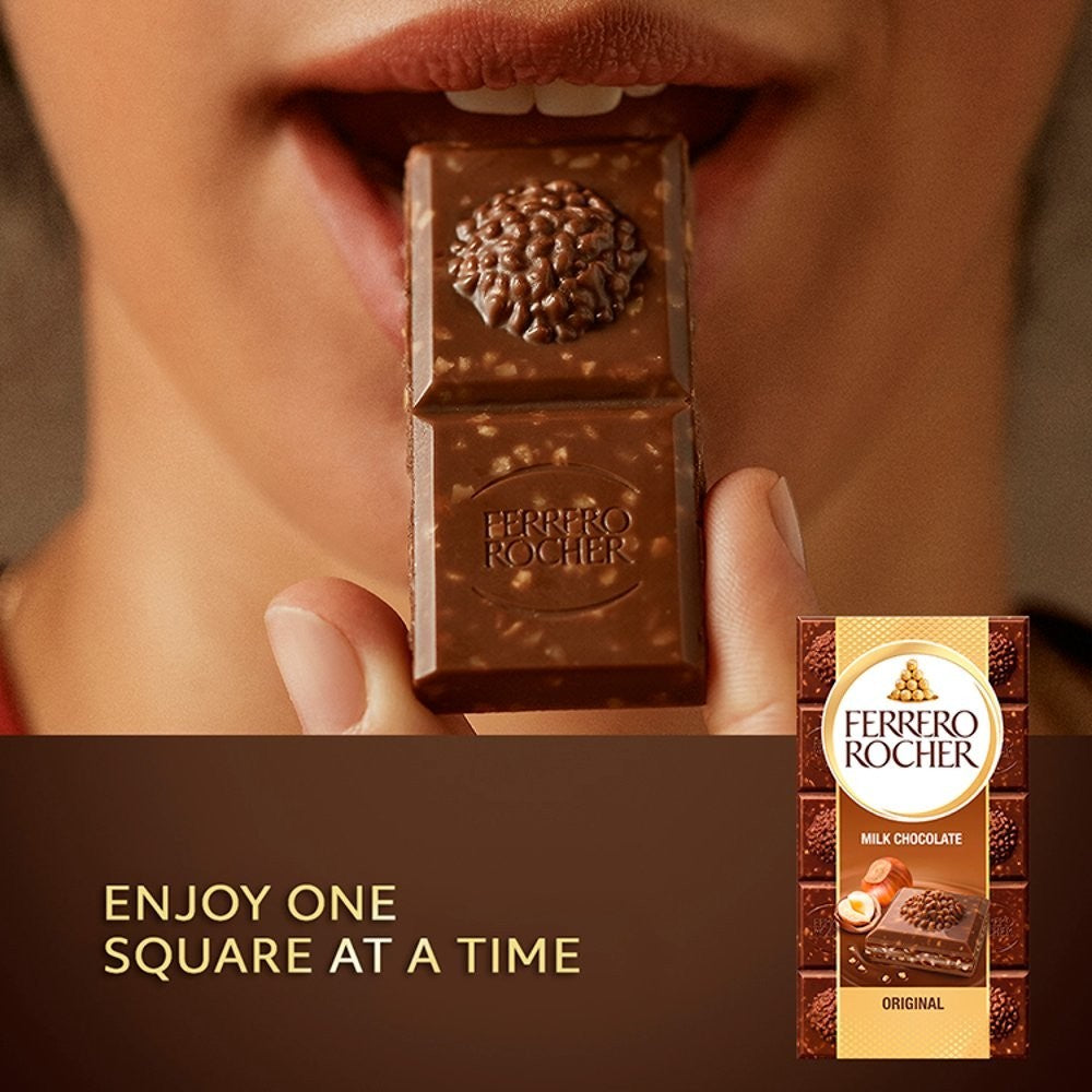 Ferrero Rocher Chocolate Bar 90g x8 Multipack Milk & White Hazelnut Bulk Buy Gif
