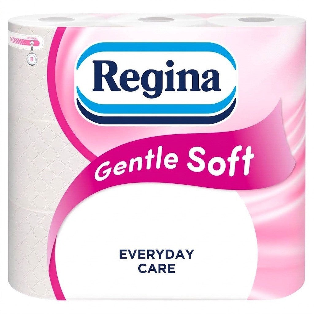 4 / 9 Pack Regina Gentle Soft 3 Ply Toilet Roll Tissue White Loo Paper Bulk Pack