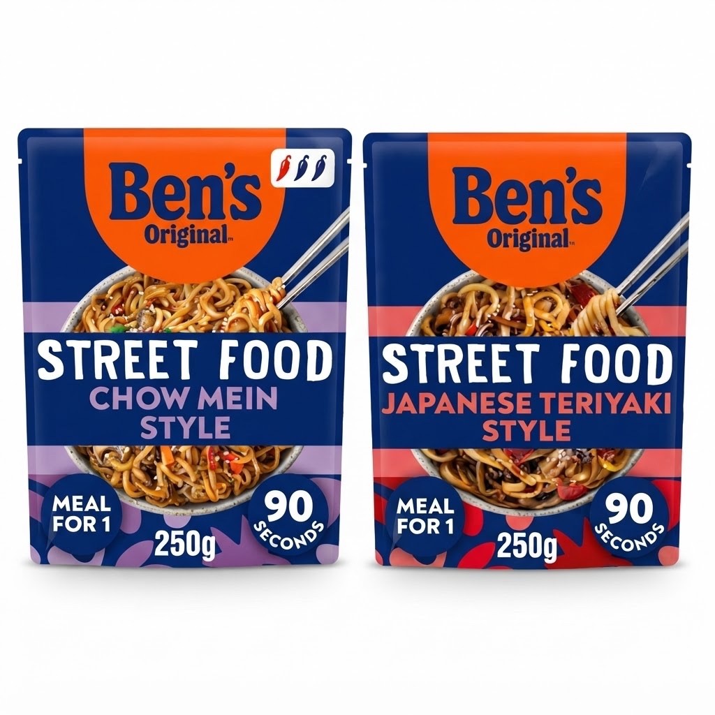 12 x 250g Ben's Original Street Food Microwave Instant Noodles Meal 250g Multi-F
