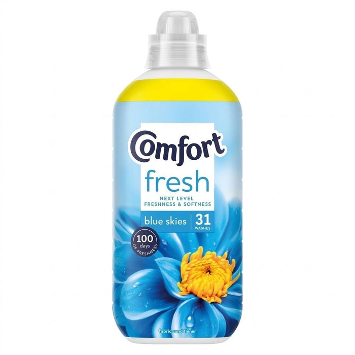 8 x 930ml Comfort Fresh Blue Skies Fabric Conditioner 31 Washes Bulk Pack Box
