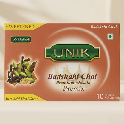 5x Unik 220g Sweetened Badshahi Masala Chai Premix 10 Sachets